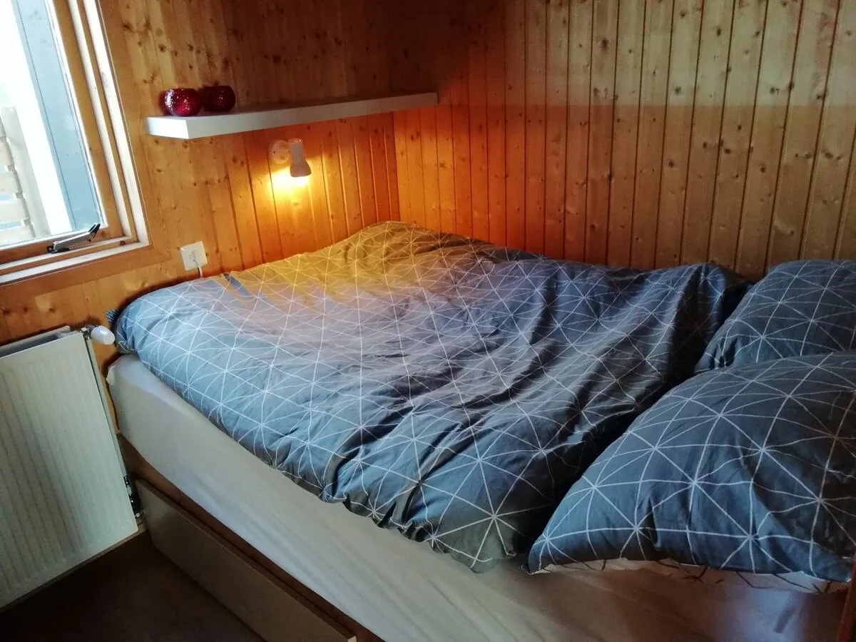 Comfortable double bedroom at the Little Blue House Golden Circle